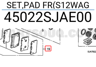 Honda 45022SJAE00 SET,PAD FR(S12WAG