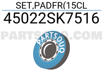 Honda 45022SK7516 SET,PADFR(15CL
