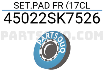 Honda 45022SK7526 SET,PAD FR (17CL