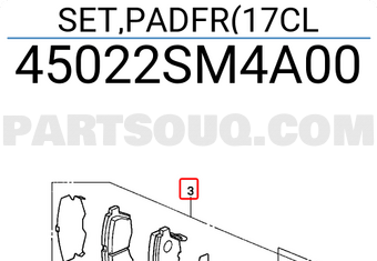Honda 45022SM4A00 SET,PADFR(17CL
