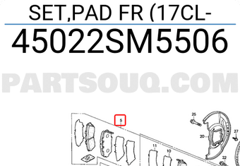 Honda 45022SM5506 SET,PAD FR (17CL
