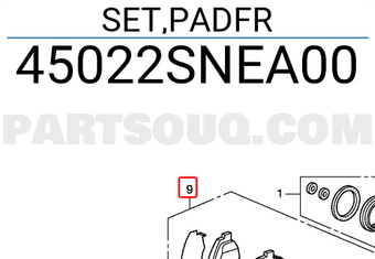 Honda 45022SNEA00 SET,PADFR