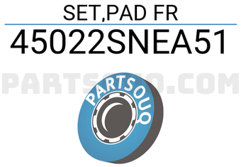 Honda 45022SNEA51 SET,PAD FR