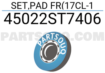 Honda 45022ST7406 SET,PAD FR(17CL-1