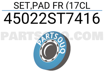 Honda 45022ST7416 SET,PAD FR (17CL