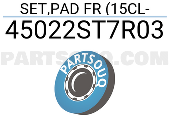 Honda 45022ST7R03 SET,PAD FR (15CL