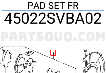 Honda 45022SVBA02 PAD SET FR
