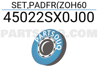 Honda 45022SX0J00 SET,PADFR(ZOH60