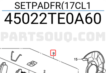 Honda 45022TE0A60 SETPADFR(17CL1