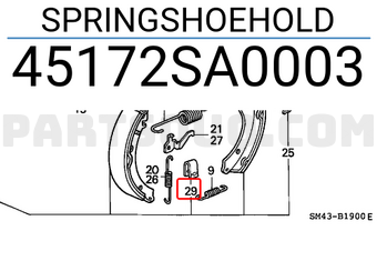Honda 45172SA0003 SPRINGSHOEHOLD