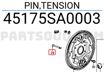 Honda 45175SA0003 PIN,TENSION