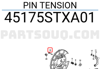 Honda 45175STXA01 PIN TENSION