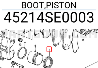 Honda 45214SE0003 BOOT,PISTON
