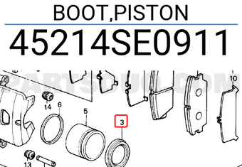 Honda 45214SE0911 BOOT,PISTON