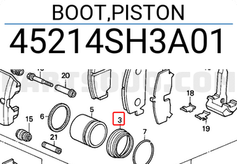 Honda 45214SH3A01 BOOT,PISTON