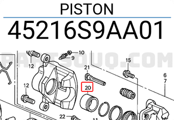 Honda 45216S9AA01 PISTON