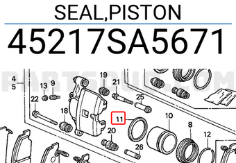 Honda 45217SA5671 SEAL,PISTON