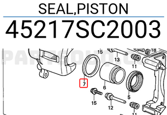 Honda 45217SC2003 SEAL,PISTON