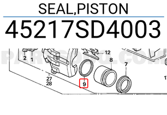 Honda 45217SD4003 SEAL,PISTON