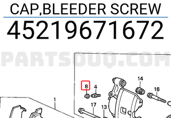 Honda 45219671672 CAP,BLEEDER SCREW