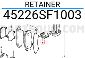 Honda 45226SF1003 RETAINER