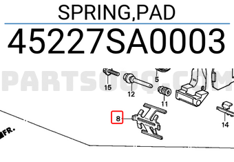 Honda 45227SA0003 SPRING,PAD