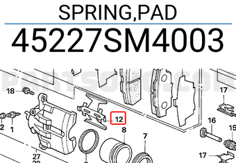 Honda 45227SM4003 SPRING,PAD