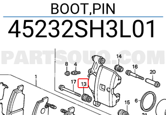 Honda 45232SH3L01 BOOT,PIN