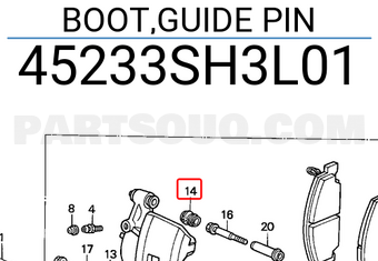 Honda 45233SH3L01 BOOT,GUIDE PIN