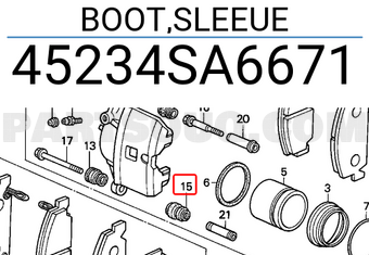 Honda 45234SA6671 BOOT,SLEEUE
