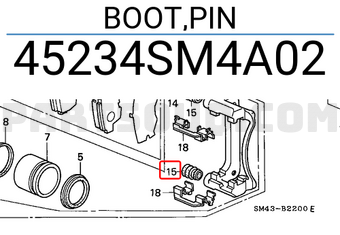 Honda 45234SM4A02 BOOT,PIN