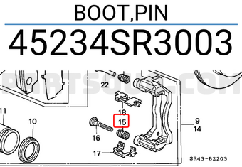 Honda 45234SR3003 BOOT,PIN
