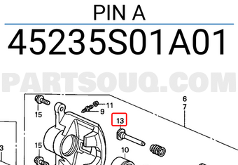 Honda 45235S01A01 PIN A