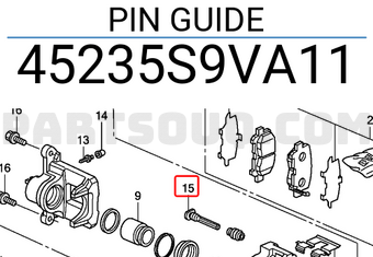 Honda 45235S9VA11 PIN GUIDE