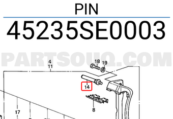 Honda 45235SE0003 PIN