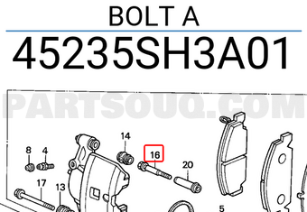 Honda 45235SH3A01 BOLT A