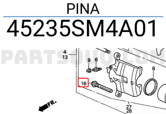 Honda 45235SM4A01 PINA