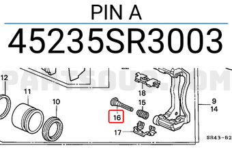 Honda 45235SR3003 PIN A