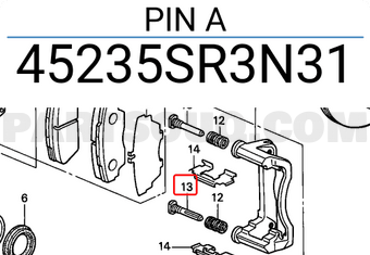 Honda 45235SR3N31 PIN A