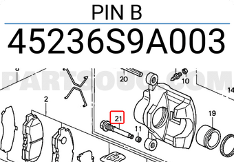 Honda 45236S9A003 PIN B