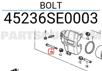Honda 45236SE0003 BOLT