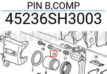 Honda 45236SH3003 PIN B,COMP