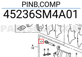 Honda 45236SM4A01 PINB,COMP