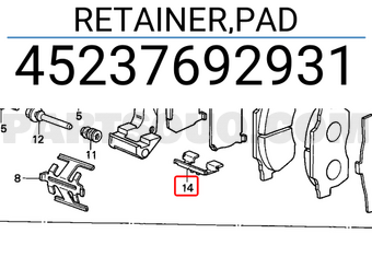Honda 45237692931 RETAINER,PAD