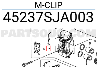 Honda 45237SJA003 M-CLIP