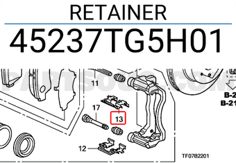 Honda 45237TG5H01 RETAINER