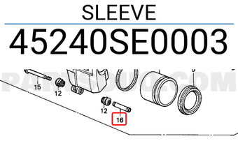 Honda 45240SE0003 SLEEVE