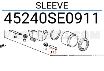 Honda 45240SE0911 SLEEVE