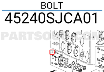 Honda 45240SJCA01 BOLT