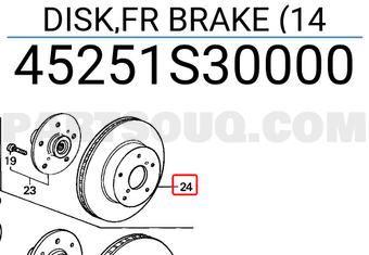 Honda 45251S30000 DISK,FR BRAKE (14